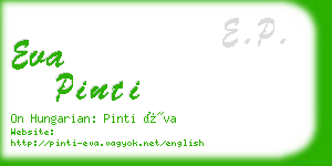 eva pinti business card